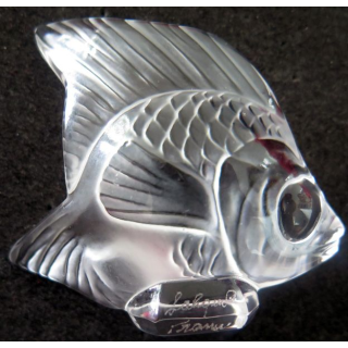 Poisson en cristal de Lalique 5 x 5,5 cm signé