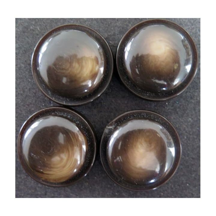 LOT de 4 boutons Haute couture bombés de diamètre 3,3 cm