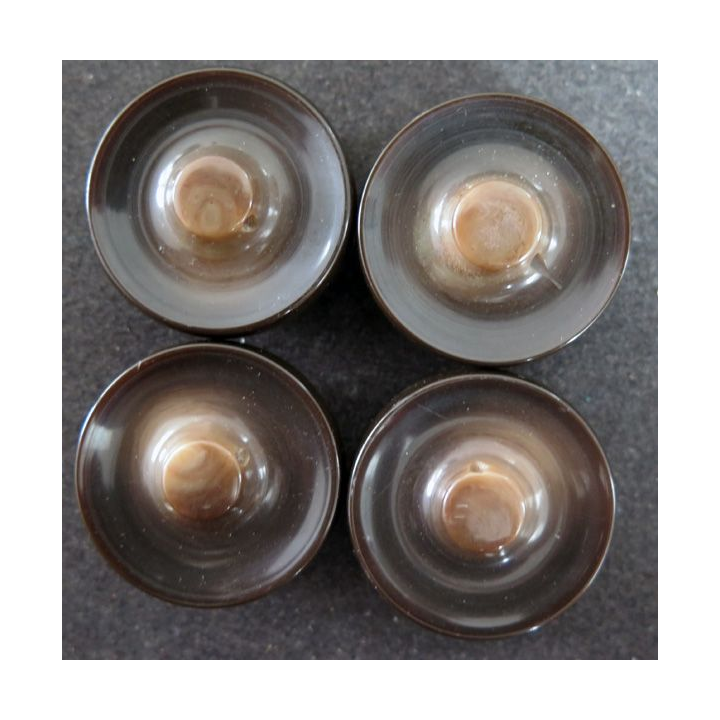 LOT de 4 boutons Haute couture bombés de diamètre 3,3 cm