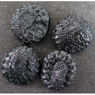 LOT de 4 boutons Haute couture bombés de diamètre 2,5 cm
