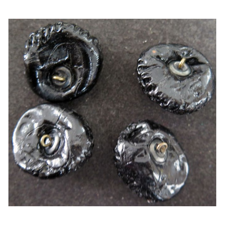 LOT de 4 boutons Haute couture bombés de diamètre 2,5 cm
