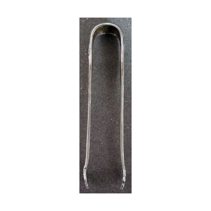 Pince à sucre en métal argenté de hauteur 13,5 cm 