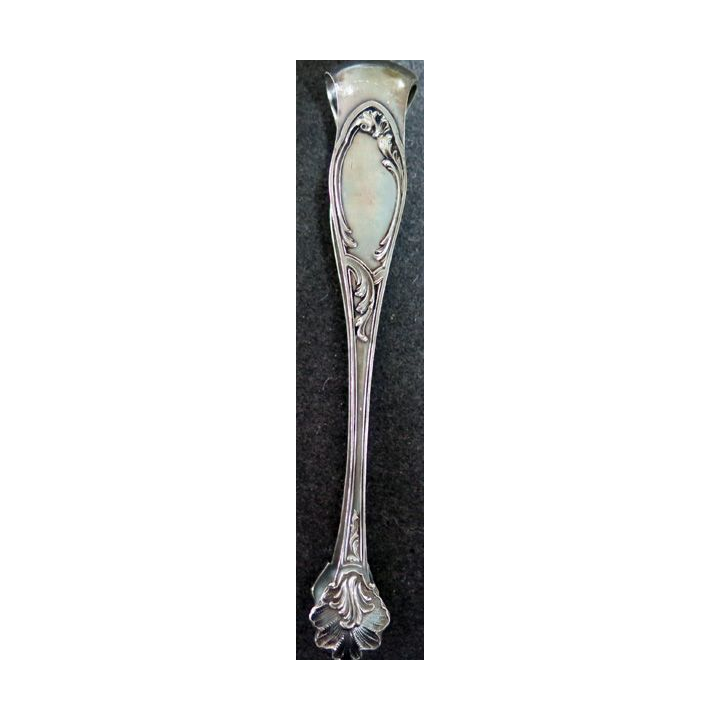 Pince à sucre en métal argenté de hauteur 13,5 cm 