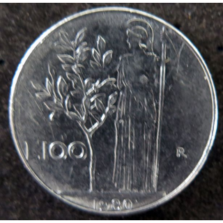 ITALIE : pièce de 100 livres 1980