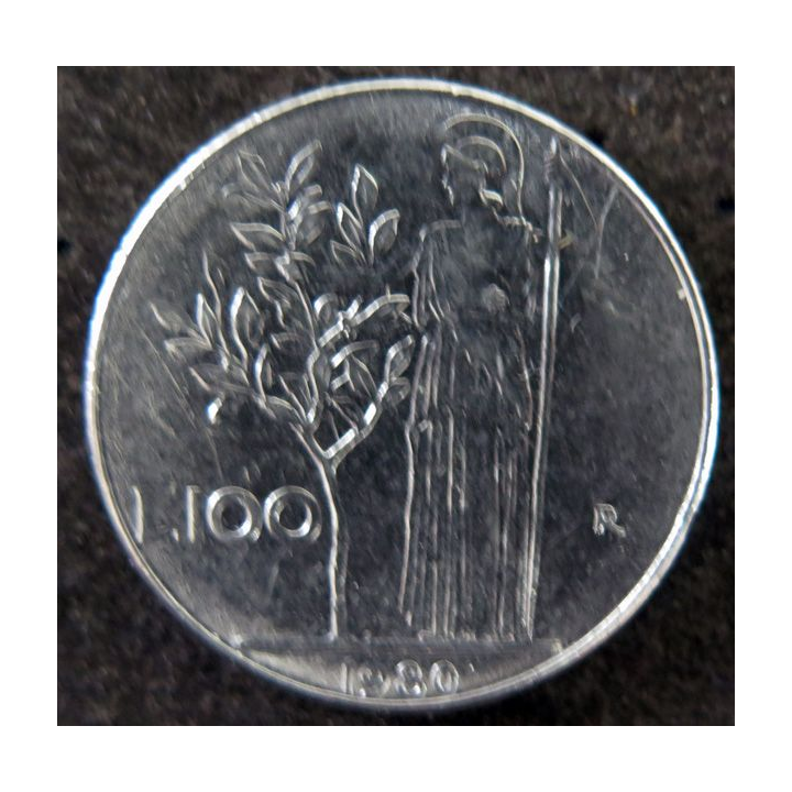 ITALIE : pièce de 100 livres 1980