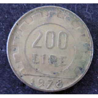 ITALIE : pièce de 200 lires 1978