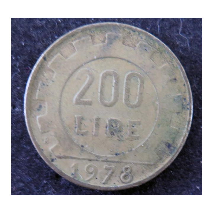 ITALIE : pièce de 200 lires 1978