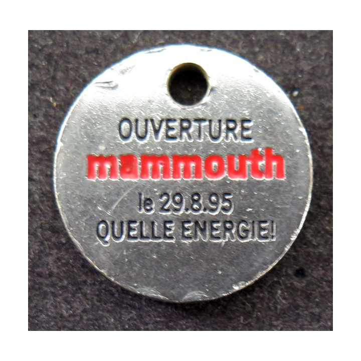 jeton de caddie de l'Ouverture du mammouth de Taverny