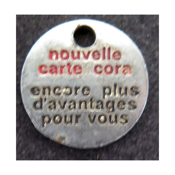 jeton de caddie de la Nouvelle Carte Cora
