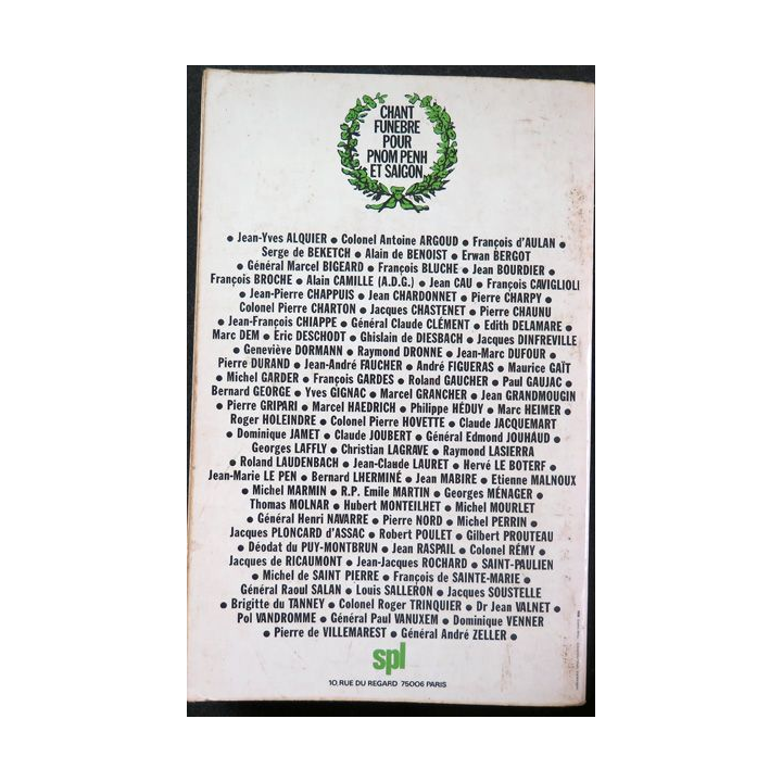 Chant funèbre pour Pnom penh et Saïgon 1975