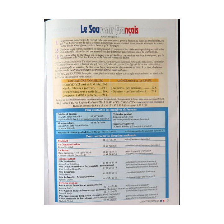 Le Souvenir Français N° 531 : bulletin Juillet 2023