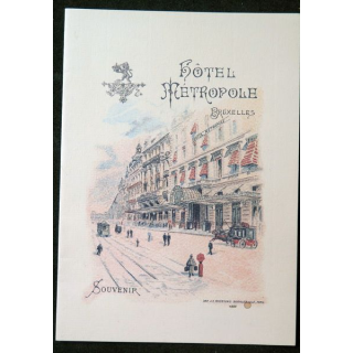 Carte souvenir de l'Hôtel Métropole à Bruxelles