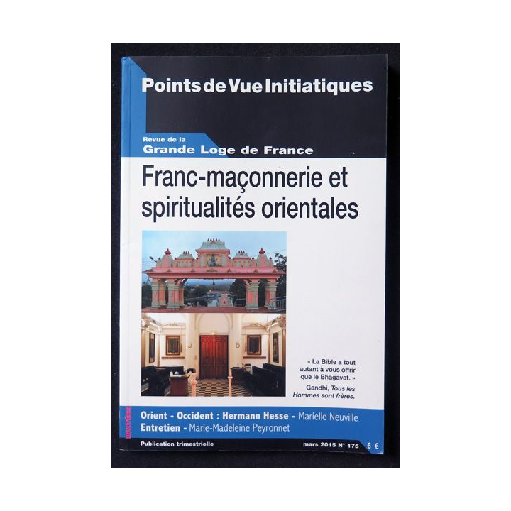 POINTS DE VUE INITIATIQUES N°171 Mars 2014 l'architecture sacrée revue de la Grande Loge de France