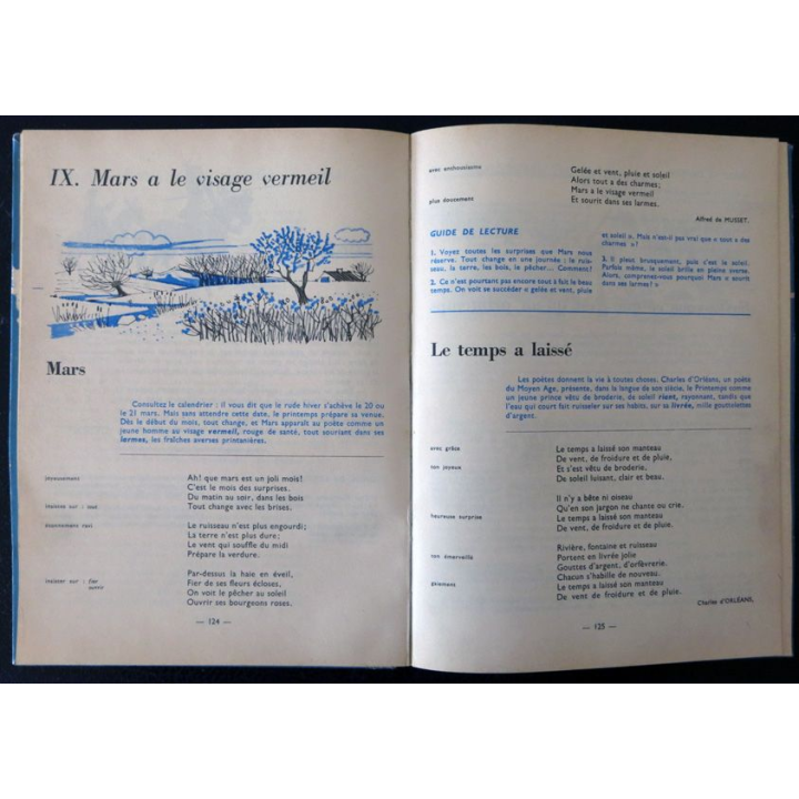 Lecture mon amie par M. Ballot, G. Marc, J. Repusseau, Librairie Armand Colin
