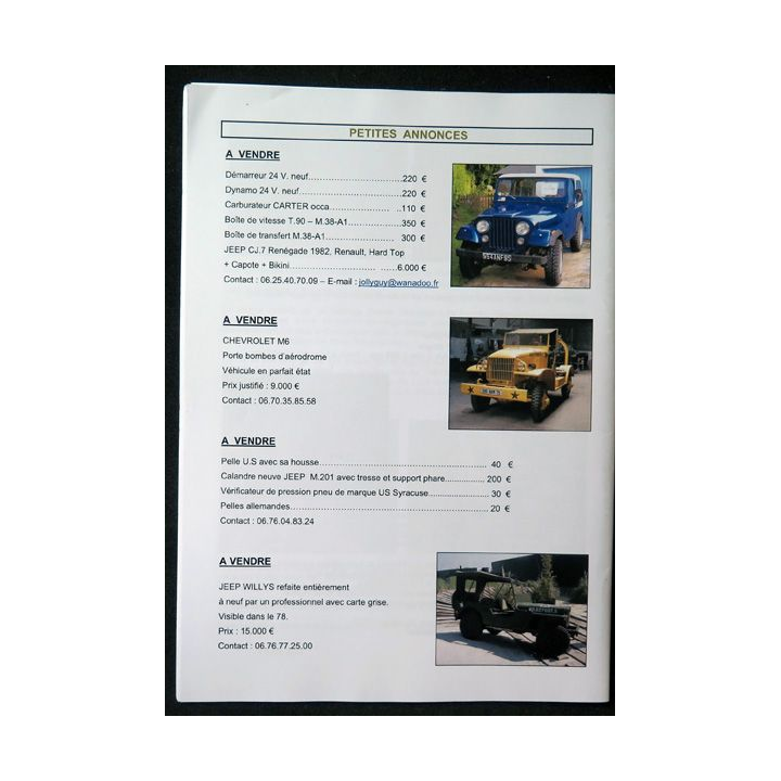 UNIVEM n° 27 : brochure de l'union nationale des collectionneurs de véhicules militaires historiques 2009