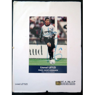 Photo Dédicacée originale de Lionel LETIZI, Footballeur international Français