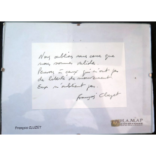 Dédicace originale de François Cluzet, acteur Français