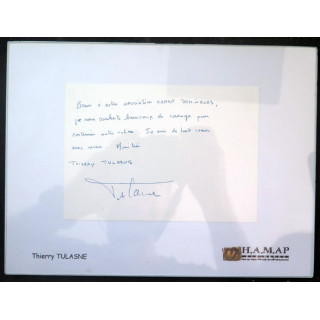 Dédicace originale de Thierry Tulasne, entraineur et joueur de tennis français