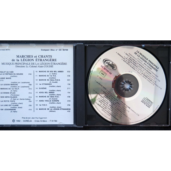 CD Marches et chants de la légion étrangère Lt-Colonel Coudié