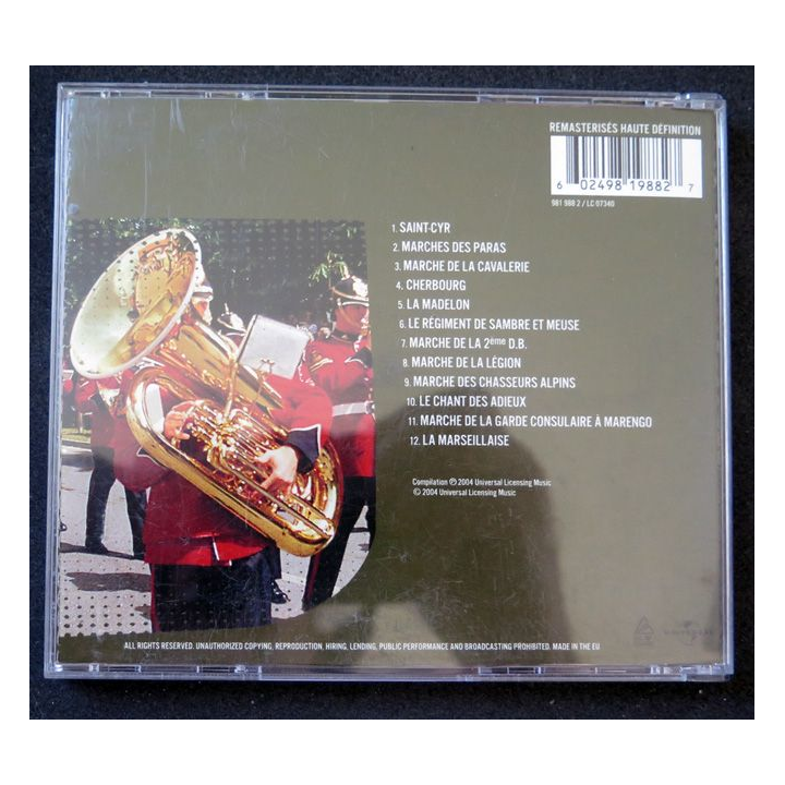 CD de marches militaires : paras, cavalerie, légion chasseurs alpins..