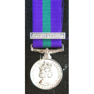 GRANDE BRETAGNE : médaille miniature General service medal 1962 avec l'agrafe Arabian Peninsula