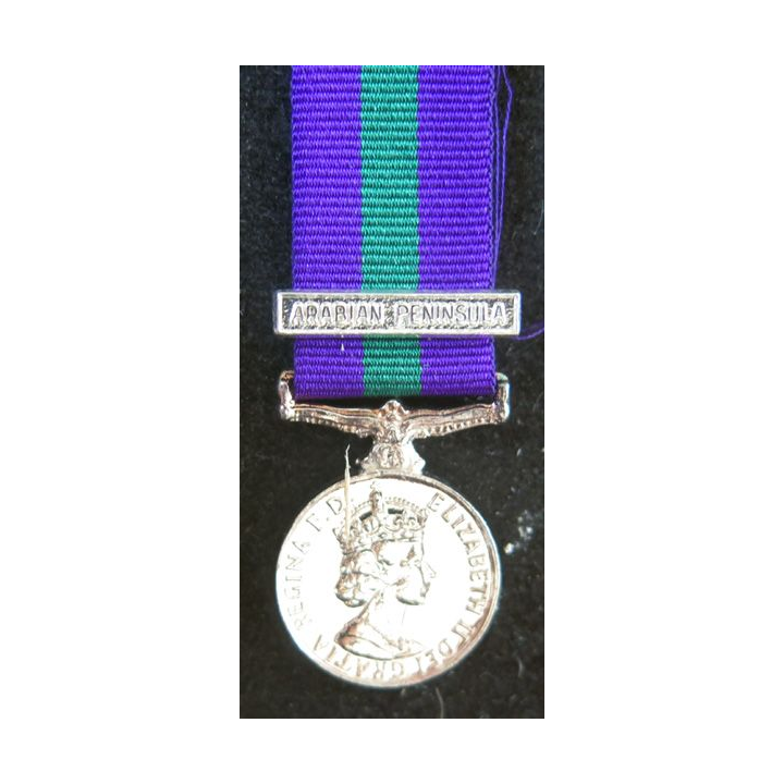 GRANDE BRETAGNE : médaille miniature General service medal 1962 avec l'agrafe Arabian Peninsula