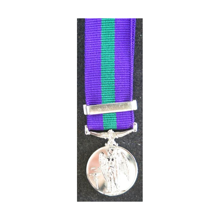 GRANDE BRETAGNE : médaille miniature General service medal 1918 avec l'agrafe Palestine