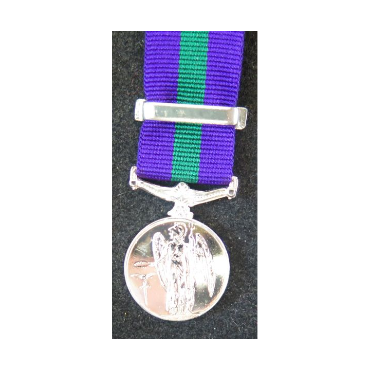 GRANDE BRETAGNE : médaille miniature General service medal 1918 avec l'agrafe Palestine 1945 - 1948