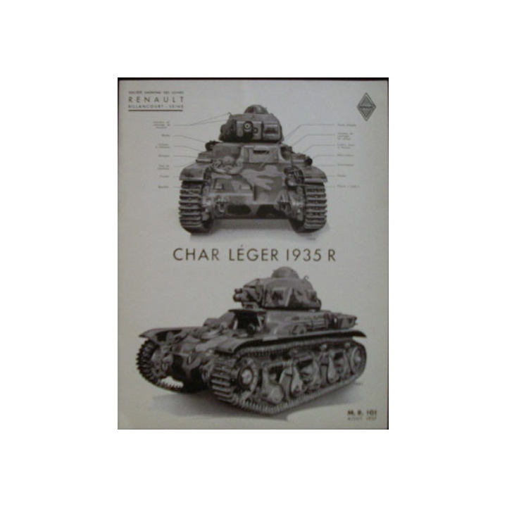 1. CHAR LÉGER 1935 R (AOÛT 1937) DOC M.R.101 (8 PAGES)
