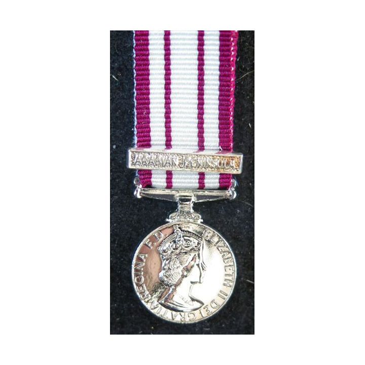 GRANDE BRETAGNE : médaille miniature Naval General service medal 1915 avec l'agrafe Arabia Peninsula