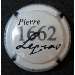 Capsule Muselet de bouteille de champagne LEGRAS Pierre n° 9a blanc noir et gris