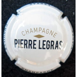 Capsule Muselet de bouteille de champagne LEGRAS Pierre n° 9a blanc noir et or