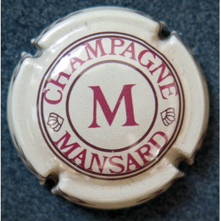 Capsule Muselet de bouteille de champagne MANSARD n° A1 beige foncé et Bordeaux