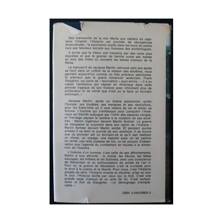 Le rendez-vous américain correspondance et journal inédit de Jacques Martin 1853-1868 Plon