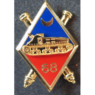 68° RA : insigne du 68° régiment d'artillerie de fabrication Arthus Bertrand pour les éditions Atlas