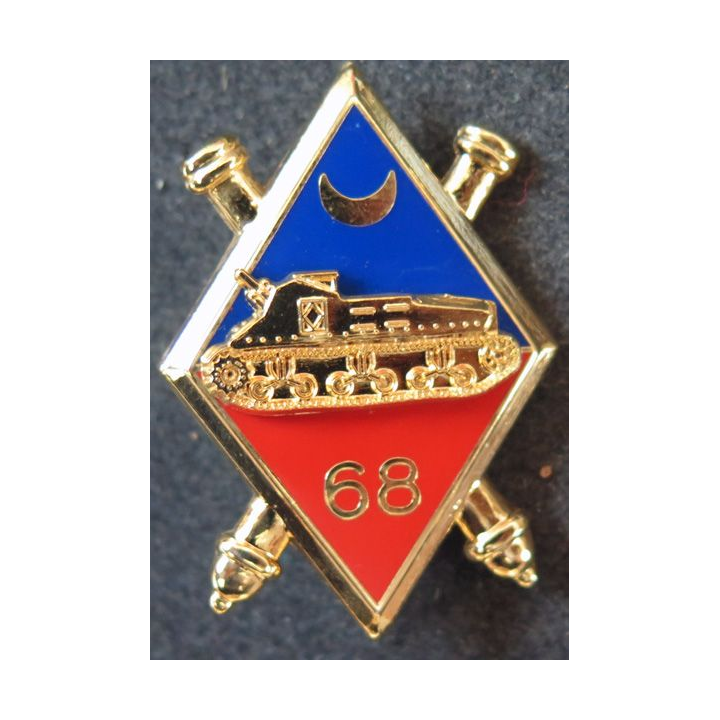 68° RA : insigne du 68° régiment d'artillerie de fabrication Arthus Bertrand pour les éditions Atlas