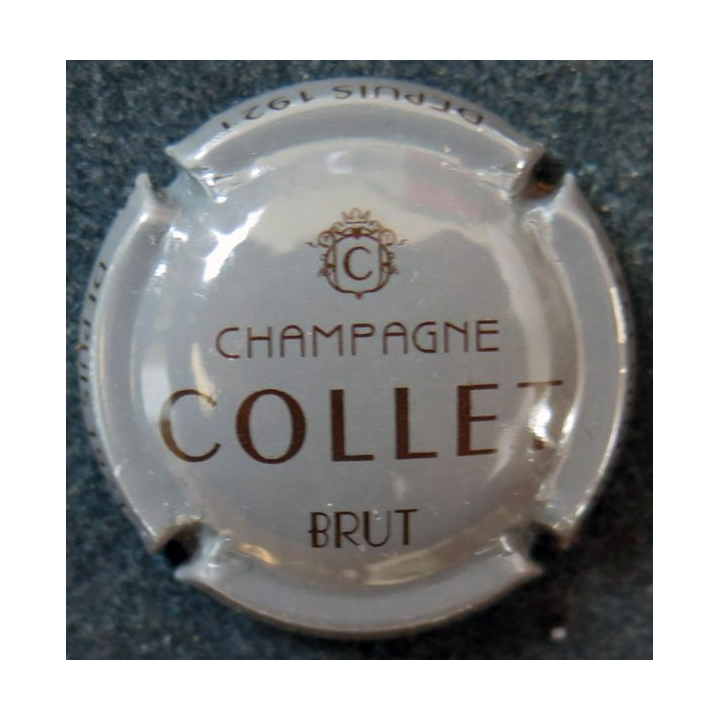 Capsule Muselet de bouteille de champagne COLLET n° 5j gris et marron brut
