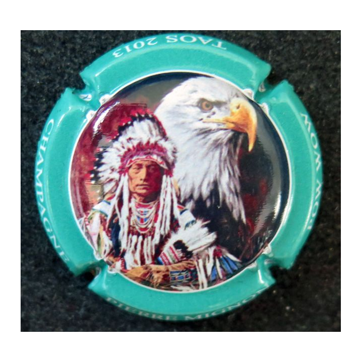 Capsule Muselet de bouteille de champagne MIGNON Pierre n° 179b contour vert Pow Wow