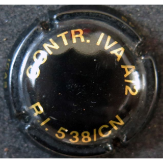 Capsule Muselet de bouteille de vin mousseux italien CONTR.IVA 1/2 RI.538/CN