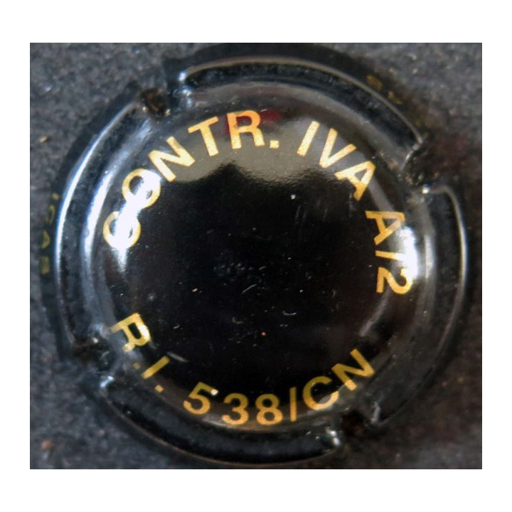 Capsule Muselet de bouteille de vin mousseux italien CONTR.IVA 1/2 RI.538/CN