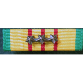 USA : Rappel sur pin's de la médaille Vietnam Service medal avec 3 citations 