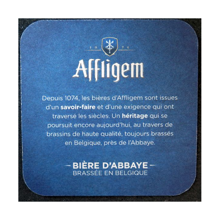 DESSOUS DE VERRE A BIÈRE Affligem 9 cm