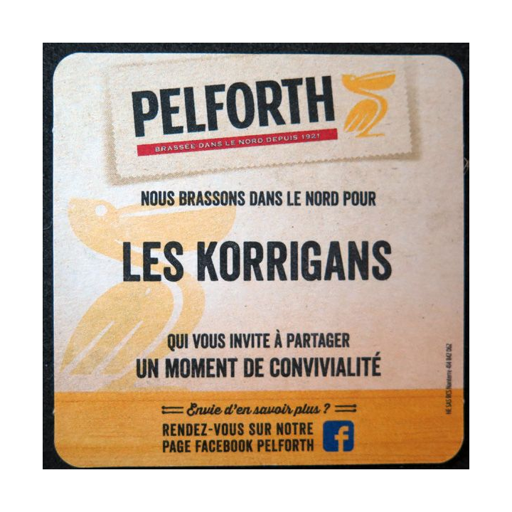 DESSOUS DE VERRE A BIÈRE Pelforth s'invite chez les Korrigans 9 cm