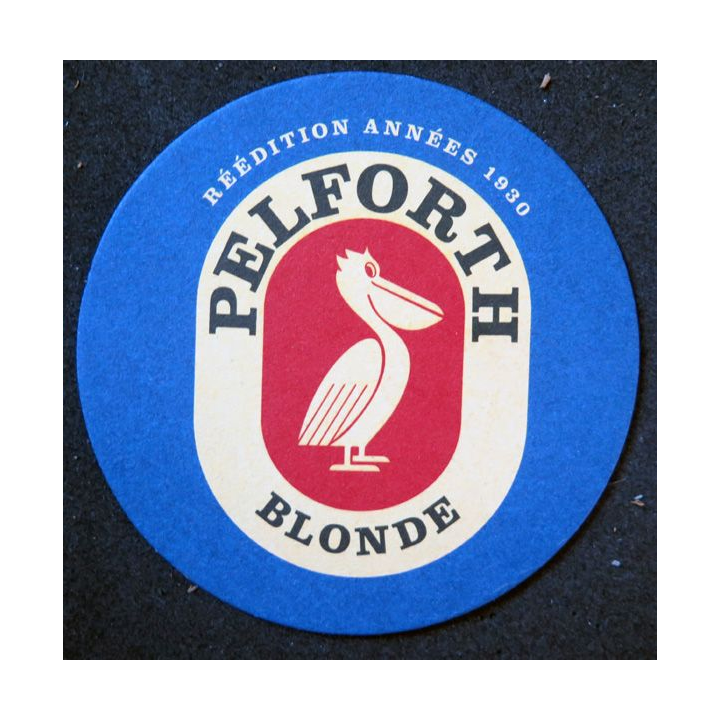 DESSOUS DE VERRE A BIÈRE Pelforth réédition des années 1930