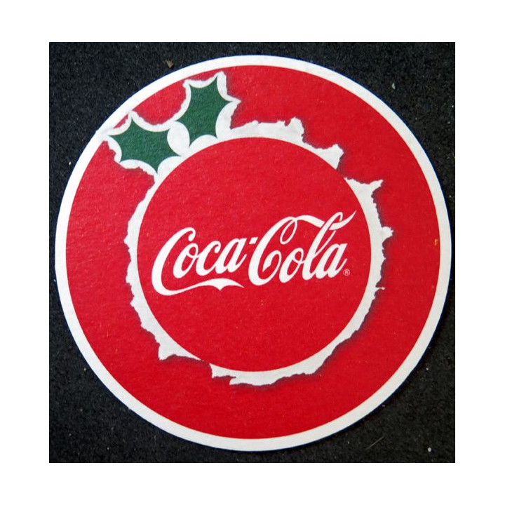 DESSOUS DE VERRE à Coca Cola Noël diamètre 9 cm