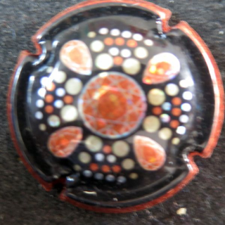 Capsule Muselet de bouteille de Champagne  GENERIQUE n° 920c Ambre contour cuivre