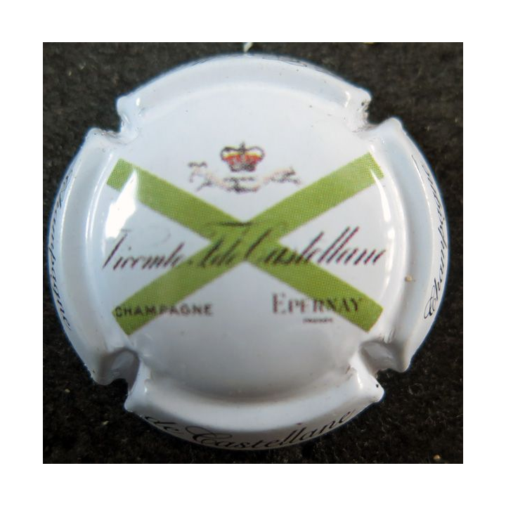 Capsule Muselet de bouteille de champagne De CASTELLANE n° 90b 9° série fond blanc