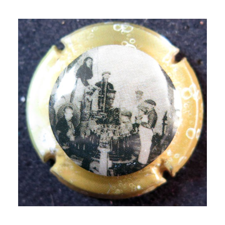 Capsule Muselet de Val de Loire ACKERMAN Laurance n°35 Noir et blanc ctr polychrome