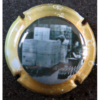 Capsule Muselet de Val de Loire ACKERMAN Laurance n°35a Noir et blanc ctr polychrome