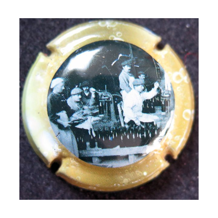 Capsule Muselet de Val de Loire ACKERMAN Laurance n°35b Noir et blanc ctr polychrome